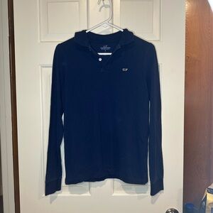 Pre owned boys Vineyard Vines Navy Long Sleeve Polo Shirt size Large